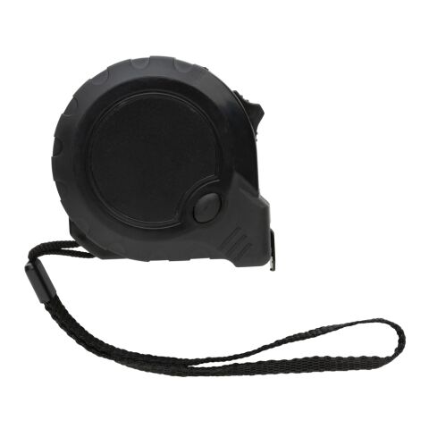 5M/19 mm measuring tape with stop button, RCS-recycled plastic black | No Branding | not available | not available