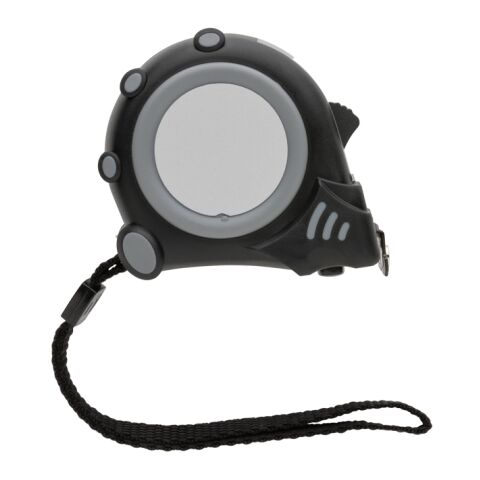 Grip 3M/16mm measuring tape, RCS recycled plastic grey-black | No Branding | not available | not available