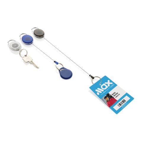 RCS recycled ABS roller clip keychain white | No Branding | not available | not available