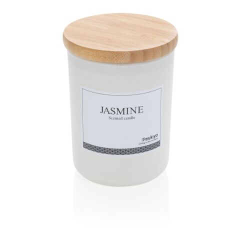 Ukiyo deluxe scented candle with bamboo lid White | No Branding | not available | not available