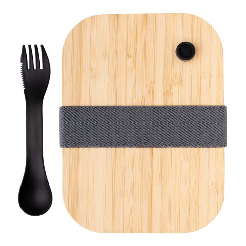 Glass lunchbox with bamboo lid White | No Branding | not available | not available