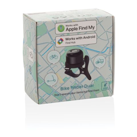 Bike finder Dual RCS bike bell with worldwide locating black | No Branding | not available | not available
