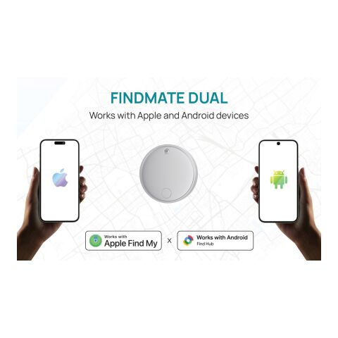 Findmate Dual RCS recycled plastic item finder IPX 5 white | No Branding | not available | not available