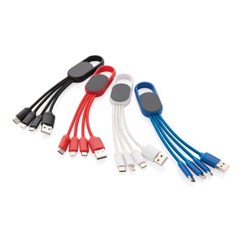 4-in-1 cable with carabiner clip black | No Branding | not available | not available