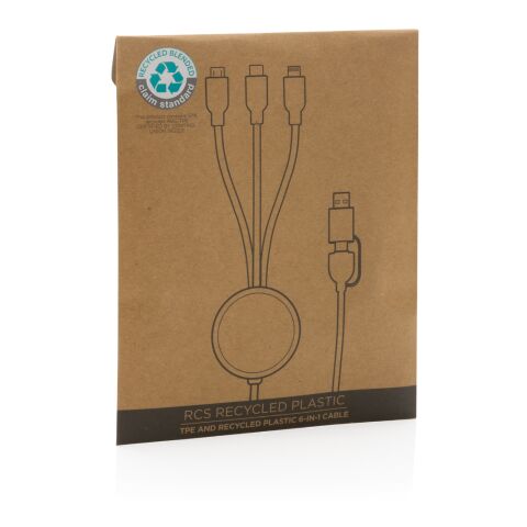 RCS recycled TPE and recycled plastic 6-in-1 cable black | No Branding | not available | not available