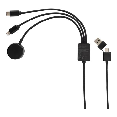 Terra RCS rPET 6-in-1 charging cable with watch charger grey | No Branding | not available | not available