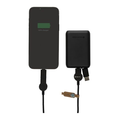 Oakland RCS recycled plastic 6-in-1 fast charging 45W cable black | No Branding | not available | not available