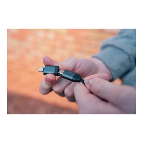 Terra RCS recycled aluminium retractable 6 in 1 cable grey | No Branding | not available | not available