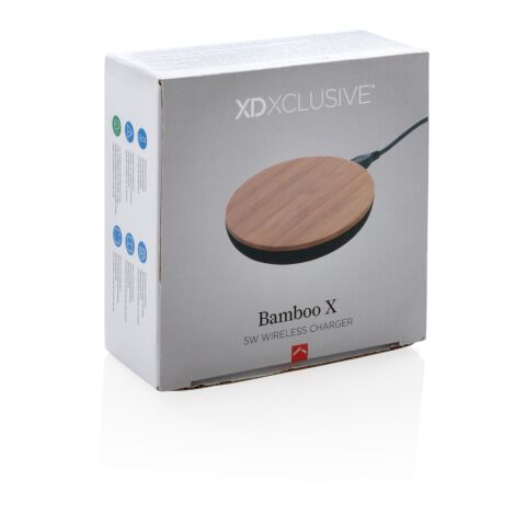 Bamboo X 5W wireless charger brown | No Branding | not available | not available