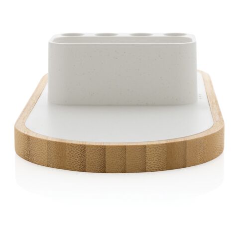 Ontario FSC®&amp; RCS rplastic 10W dual wireless charger White | No Branding | not available | not available