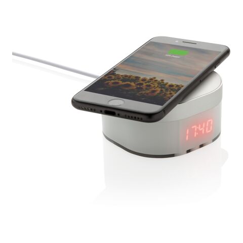 Aria 5W Wireless Charging Digital Clock White | No Branding | not available | not available