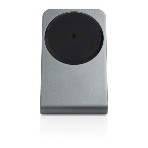 Terra aluminium 15W magnetic wireless charging phone stand grey | No Branding | not available | not available