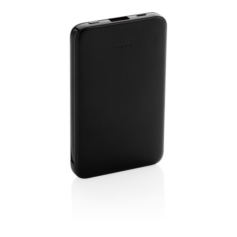 5.000 mAh Pocket Powerbank with integrated cables black
