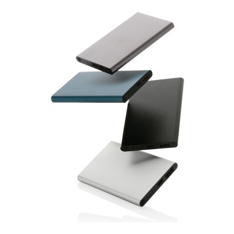 RCS recycled plastic/aluminum 4000 mah powerbank with type C anthracite | No Branding | not available | not available