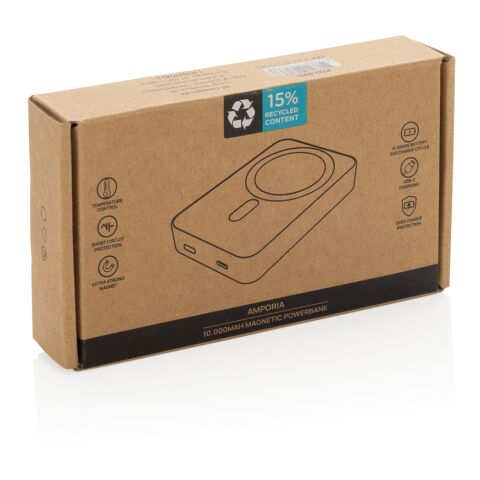 Amporia RCS recycled plastic 10.000mAh magnetic powerbank black | No Branding | not available | not available