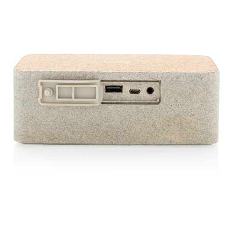 Wheatstraw wireless charging speaker brown | No Branding | not available | not available