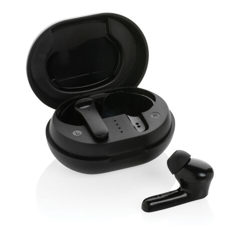 RCS standard recycled plastic TWS earbuds black | No Branding | not available | not available