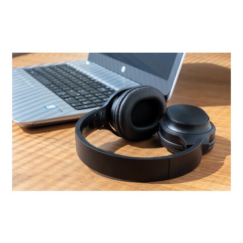 RCS recycled plastic Elite Foldable wireless headphone black | No Branding | not available | not available