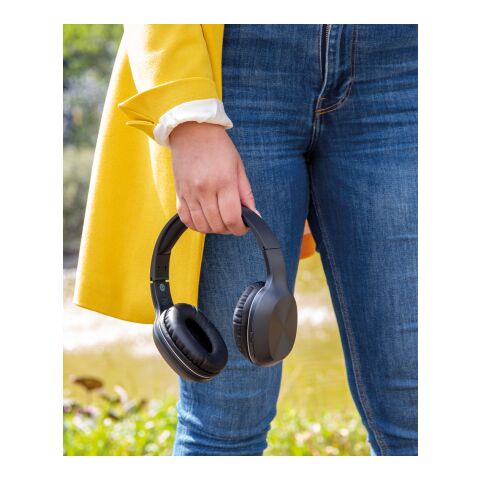 RCS recycled plastic JAM wireless headphone black | No Branding | not available | not available