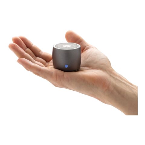 Swiss Peak RCS recycled aluminum 3W bass speaker grey | No Branding | not available | not available