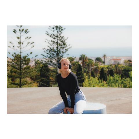 Soundpro RCS recycled plastic ANC headphone black | No Branding | not available | not available