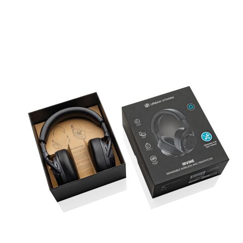 Irvine RCS recycled and repairable ANC wireless headphone black | No Branding | not available | not available