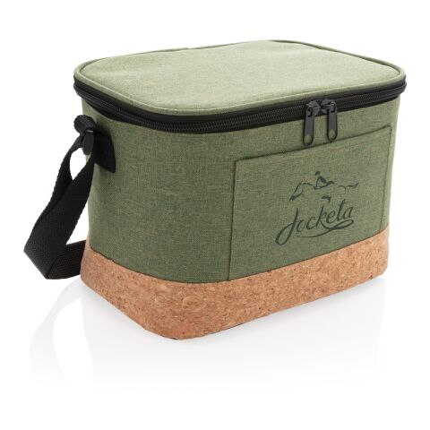 Two tone cooler bag with cork detail green | No Branding | not available | not available