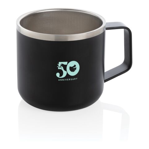 Stainless steel camp mug black | No Branding | not available | not available