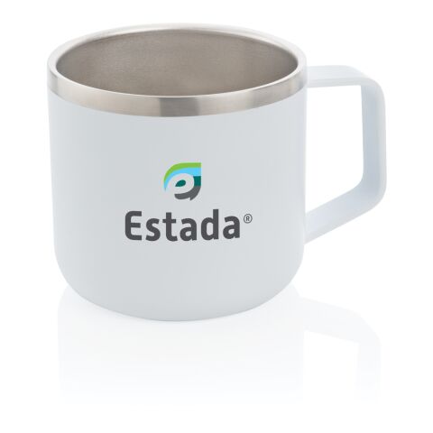 Stainless steel camp mug White | No Branding | not available | not available
