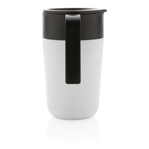 GRS Recycled PP and stainless steel mug with handle White | No Branding | not available | not available