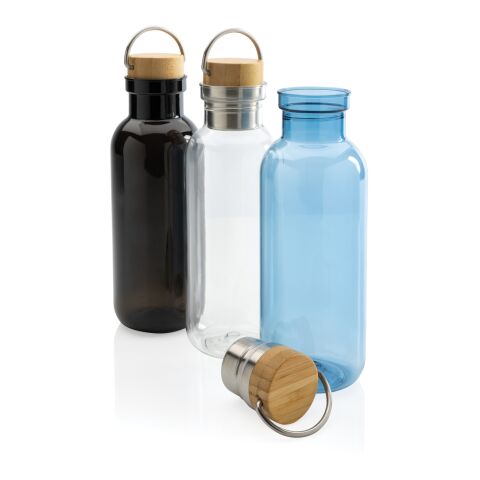 GRS RPET bottle with FSC bamboo lid and handle blue | No Branding | not available | not available