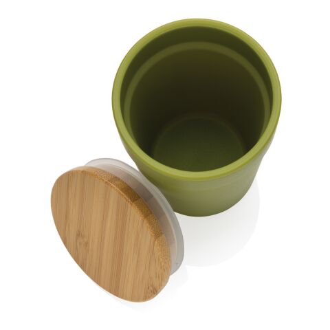 GRS RPP mug with FSC® bamboo lid green | No Branding | not available | not available