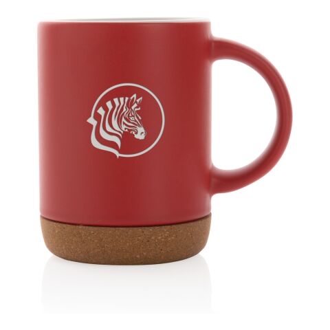 Ceramic mug with cork base red | No Branding | not available | not available