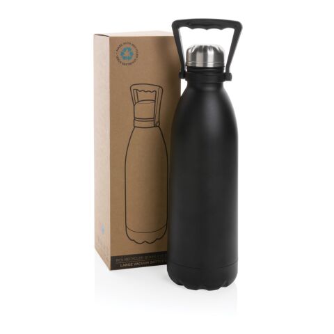 RCS Recycled stainless steel large vacuum bottle 1.5L black | No Branding | not available | not available