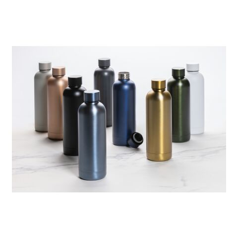 Recycled stainless steel Impact vacuum bottle blue | No Branding | not available | not available