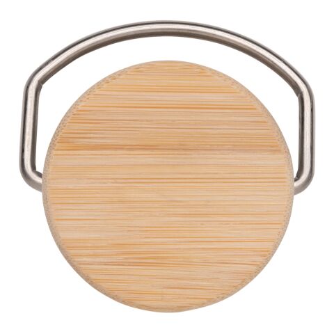 Modern stainless steel bottle with bamboo lid grey | No Branding | not available | not available