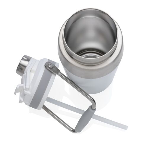 Vacuum stainless steel dual function lid bottle 500ml White | No Branding | not available | not available