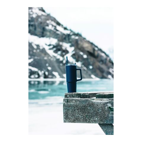 Tana RCS recyled plastic tumbler with handle 900ml French Navy | No Branding | not available | not available