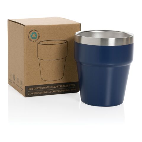 Clark RCS double wall coffee cup 300ML French Navy | No Branding | not available | not available