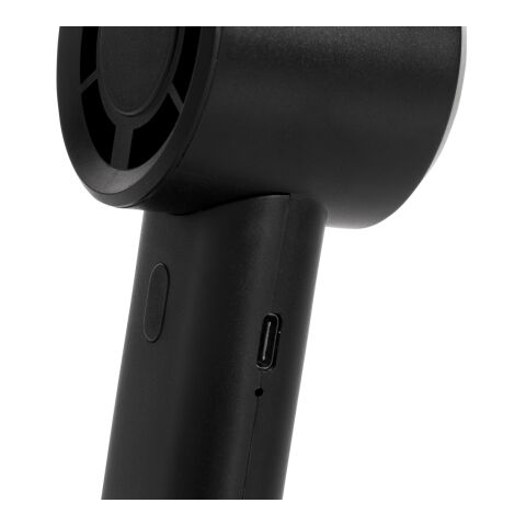 Twist RCS recycled plastic re-chargeable portable fan black | No Branding | not available | not available