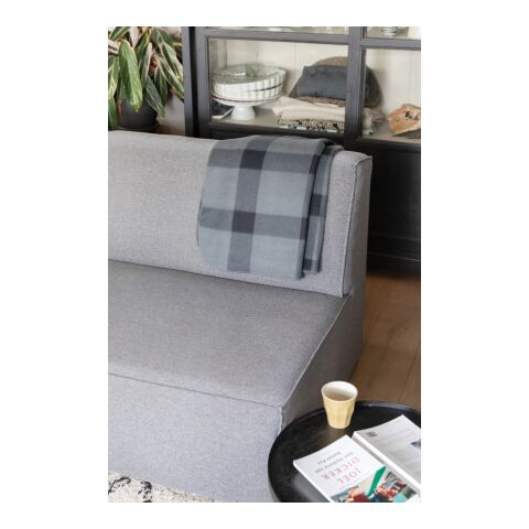 Soft plaid fleece blanket anthracite | No Branding | not available | not available | not available