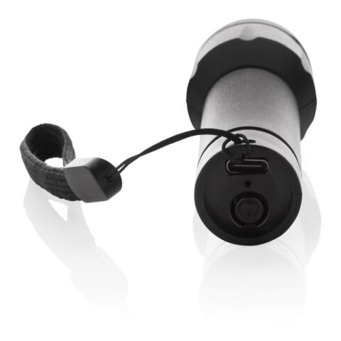 Flara RSC recycled plastic USB-rechargeable torch black | No Branding | not available | not available