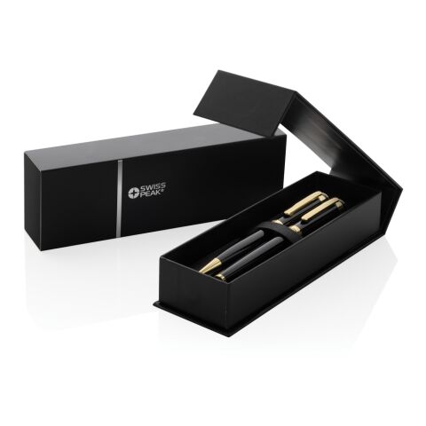 Swiss Peak Luca RCS recycled brass deluxe pen set black | No Branding | not available | not available