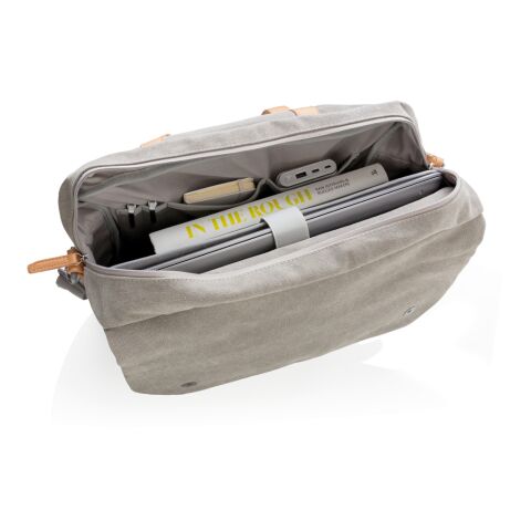Canvas laptop bag PVC free grey | No Branding | not available | not available | not available