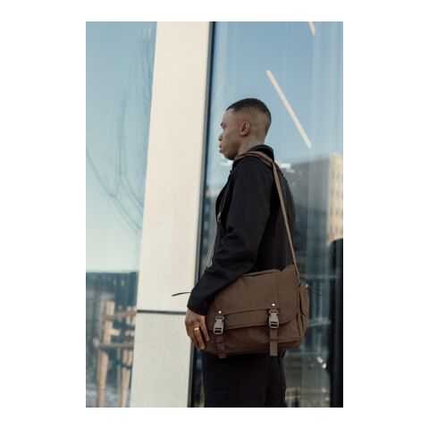 KENTO URBAN RCS recycled nylon 15.6 inch Messenger brown | No Branding | not available | not available | not available