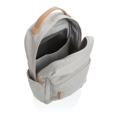Impact AWARE™ 16 oz. recycled canvas backpack grey | No Branding | not available | not available | not available