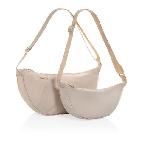Crescent XL AWARE™ RPET half moon sling bag grey | No Branding | not available | not available | not available