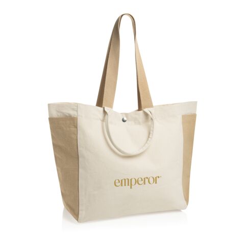 BEAU AWARE™ 400gsm recycled canvas all-round shopper white