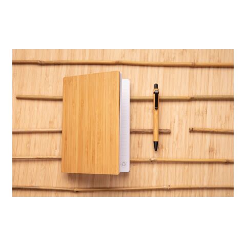 A5 Bamboo notebook &amp; pen set brown | No Branding | not available | not available