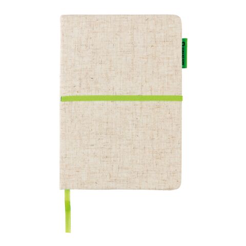 A5 Eco jute notebook green-green | No Branding | not available | not available